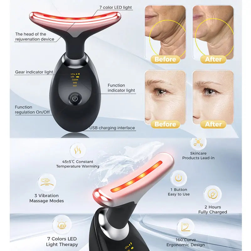 LED light Facial Massager - 7-in-1 Sculpting & Lifting Device